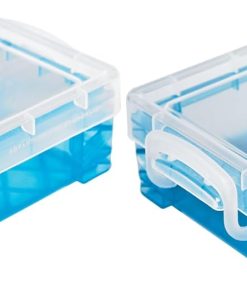 Advantus Crayon Box. 3.5 x 4.75 x 1.5 Inches | Super Stacker | Color May Vary | Pack of 2